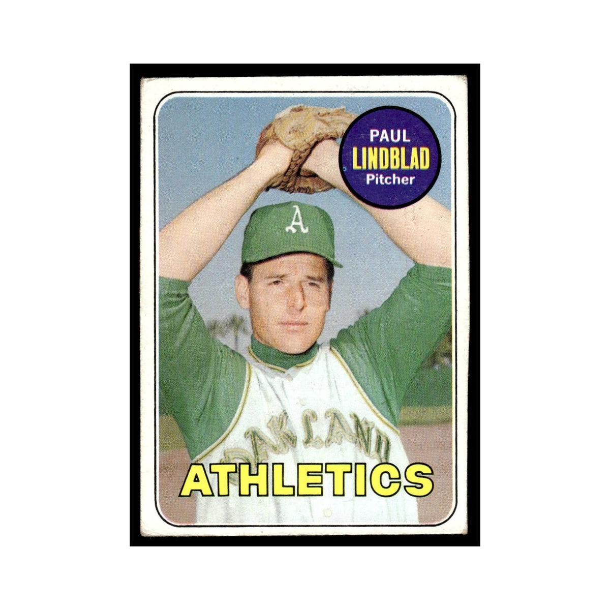 1969 Topps (damaged) Paul Lindblad Athletics #449