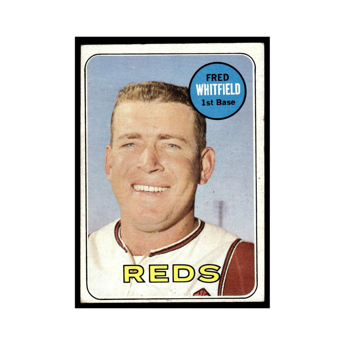 1969 Topps (damaged) Fred Whitfield Reds #518