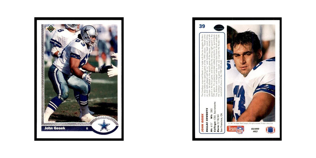 1991 Upper Deck John Gesek RC Cowboys #39
