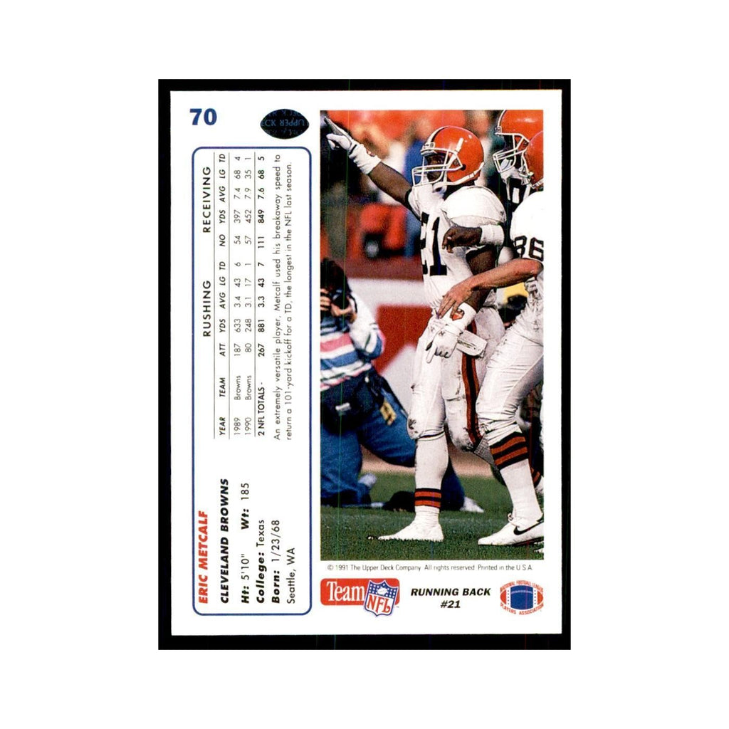 1991 Upper Deck Eric Metcalf Browns #70