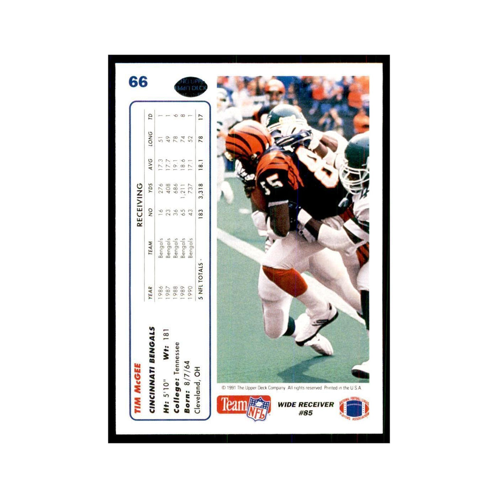 1991 Upper Deck Tim McGee Bengals #66
