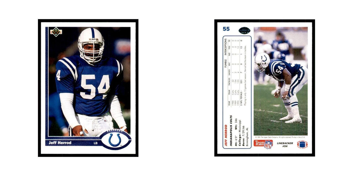 1991 Upper Deck Jeff Herrod Colts #55