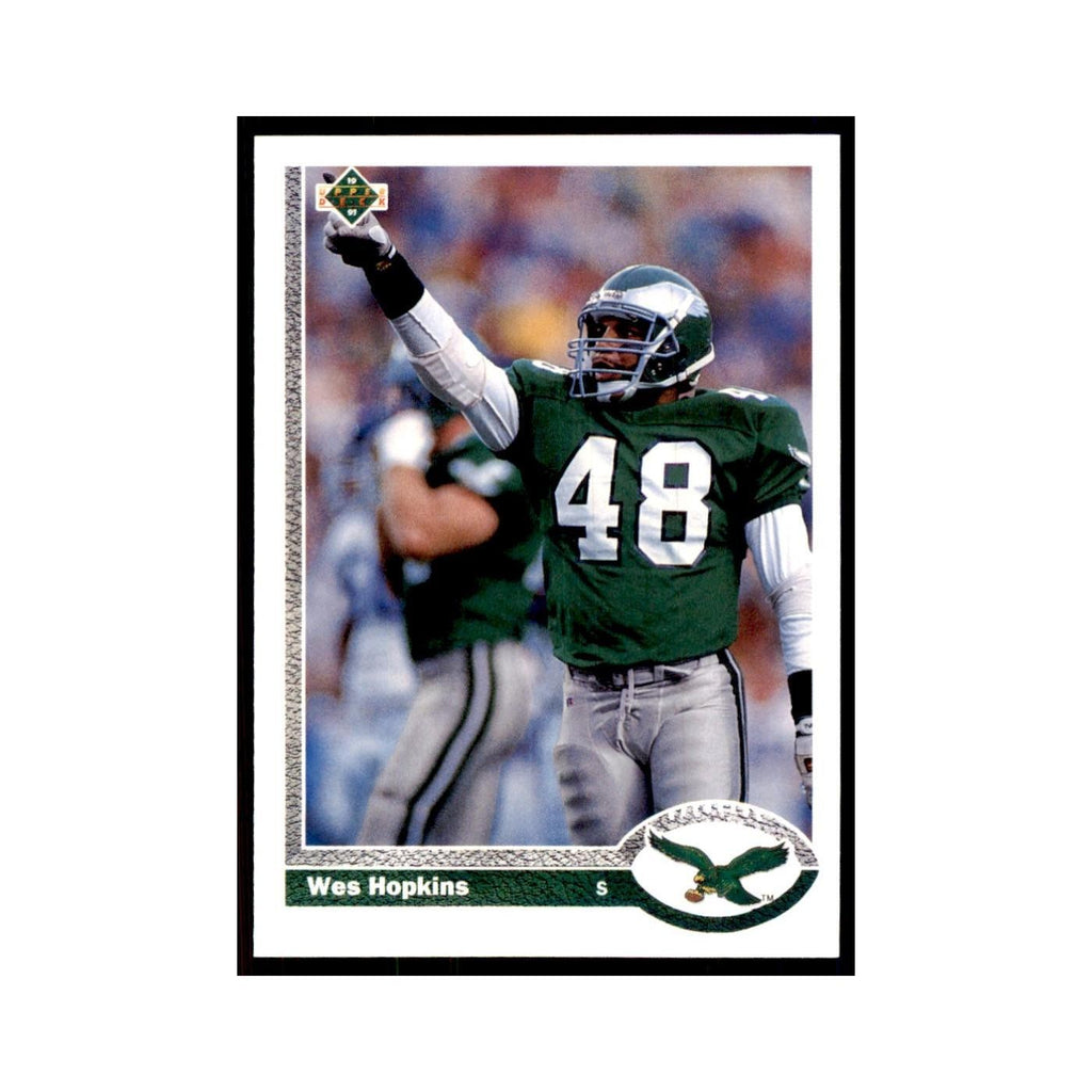 1991 Upper Deck Wes Hopkins Eagles #106
