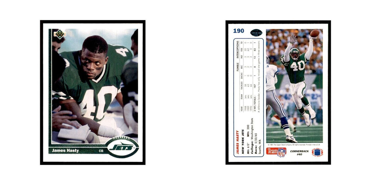 1991 Upper Deck James Hasty Jets #190