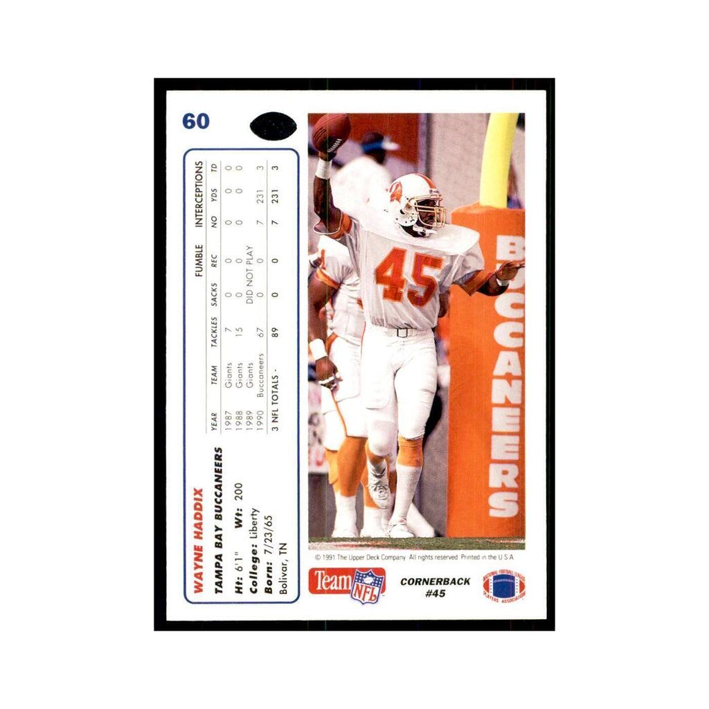 1991 Upper Deck Wayne Haddix Buccaneers #60