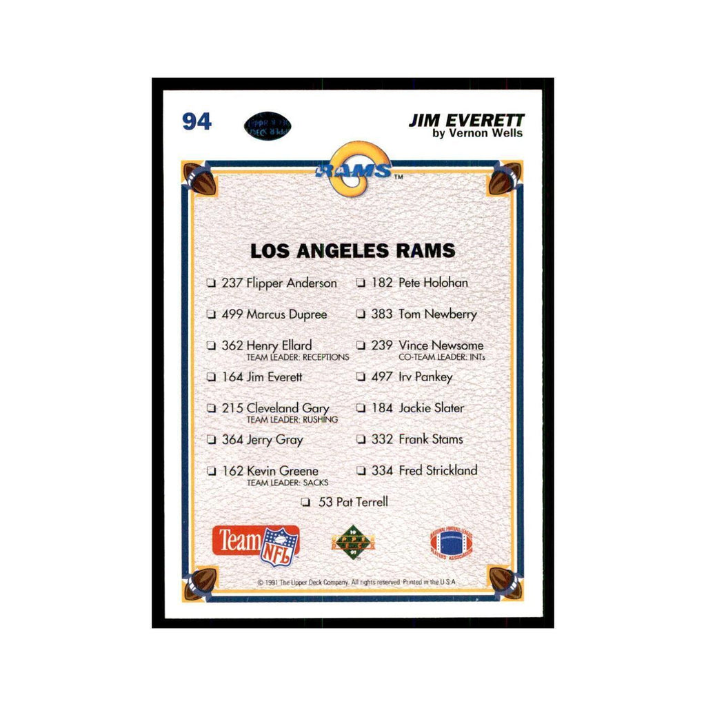 1991 Upper Deck Jim Everett Rams #94