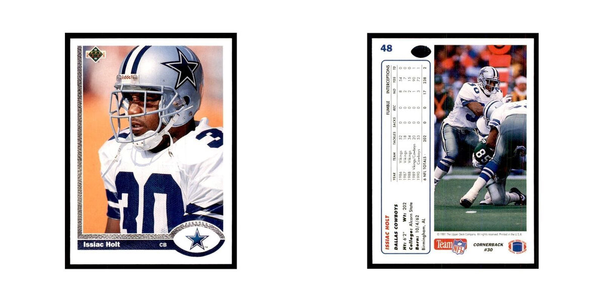 1991 Upper Deck Issiac Holt Cowboys #48