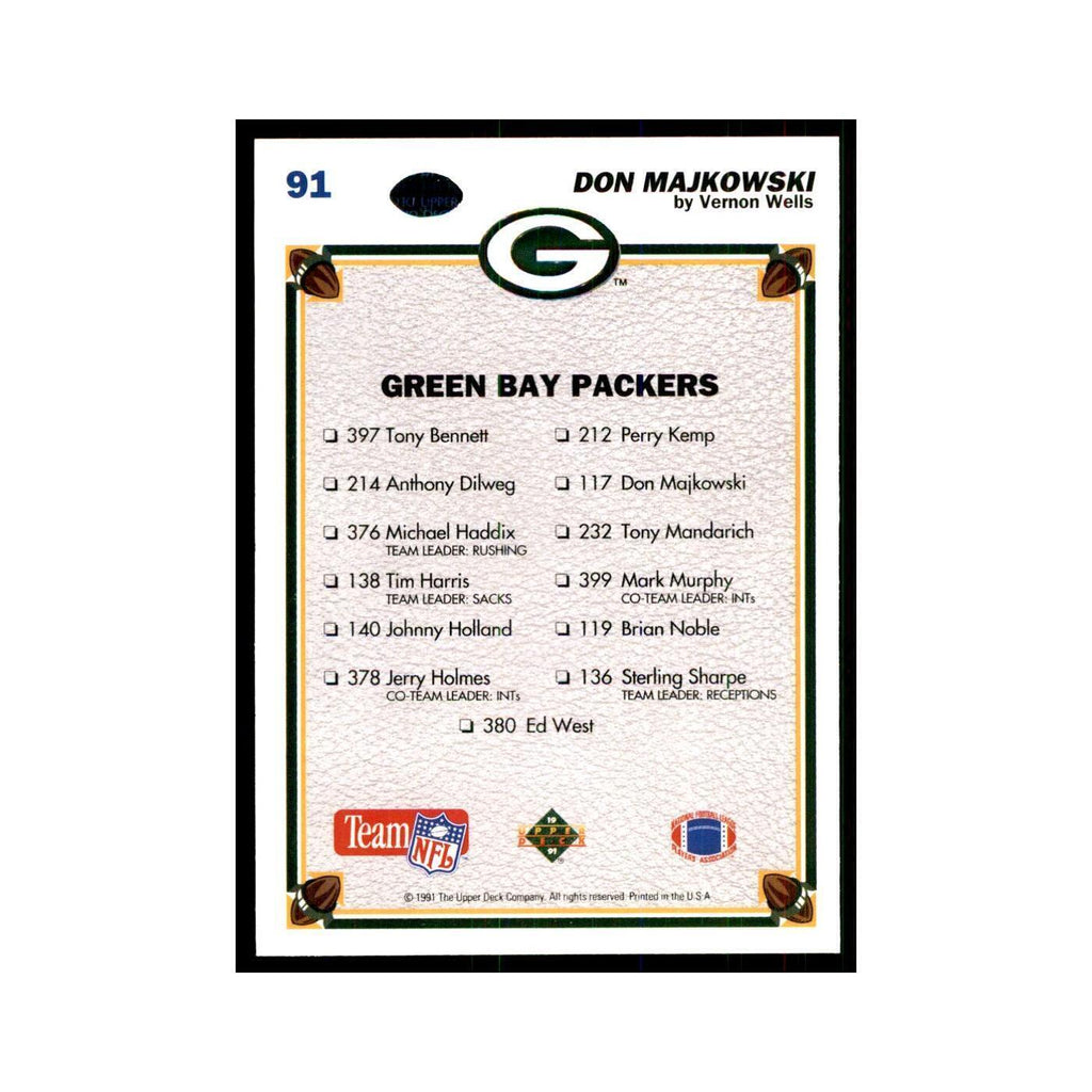 1991 Upper Deck Don Majkowski Packers #91