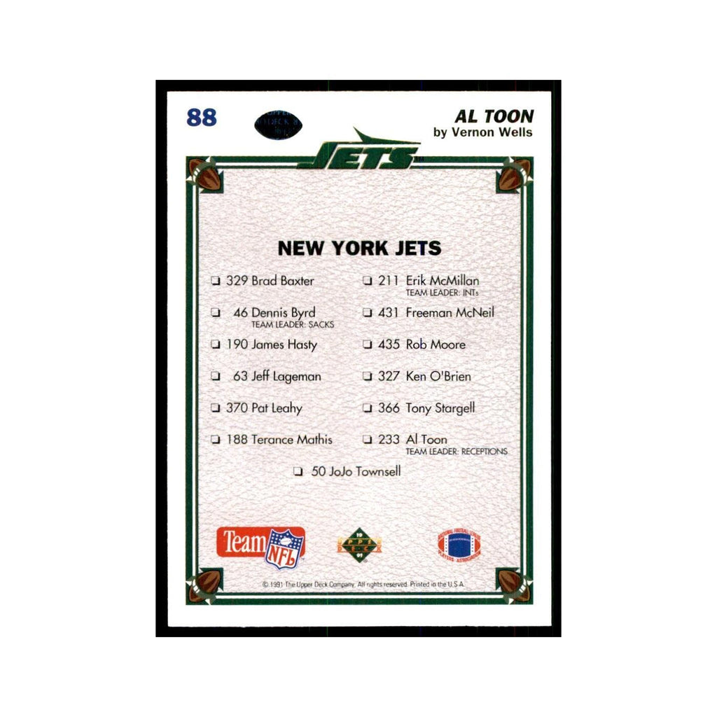 1991 Upper Deck Al Toon Jets #88