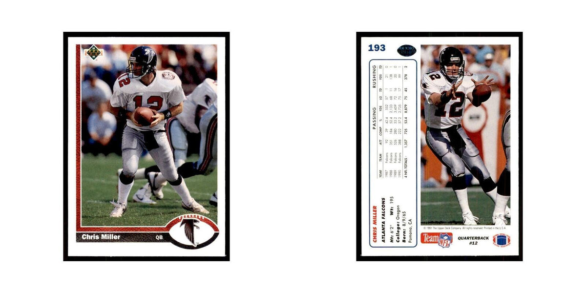 1991 Upper Deck Chris Miller Falcons #193