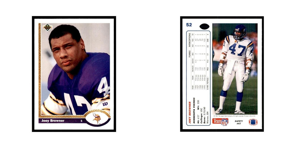 1991 Upper Deck Joey Browner Vikings #52
