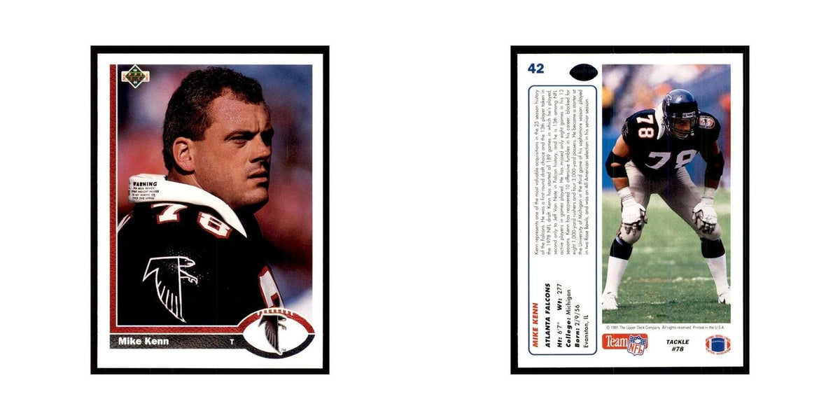 1991 Upper Deck Mike Kenn Falcons #42