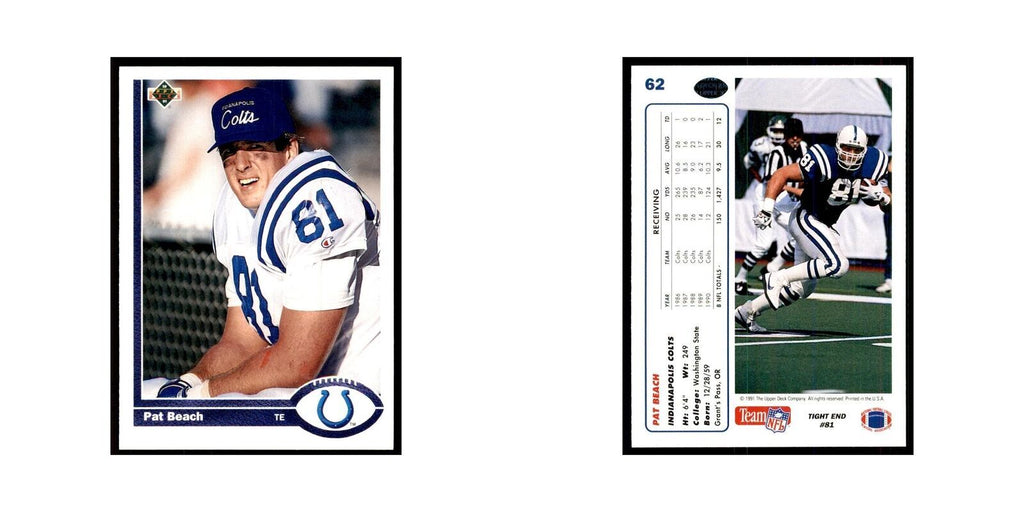 1991 Upper Deck Pat Beach Colts #62