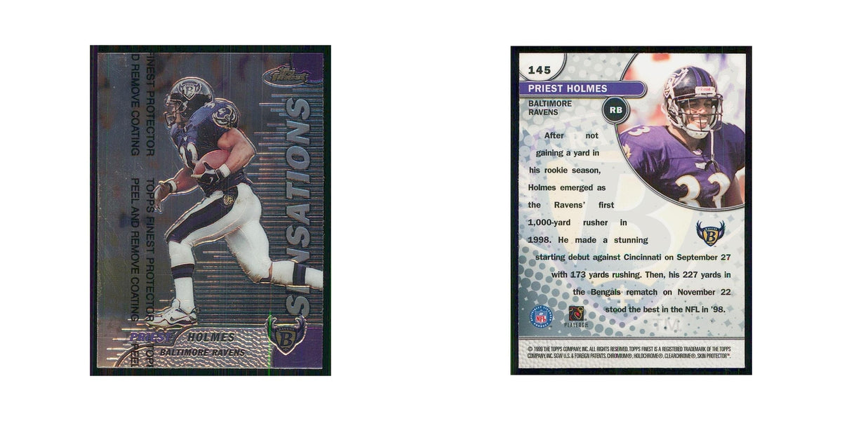 1999 Topps Finest w coating Priest Holmes Ravens #145