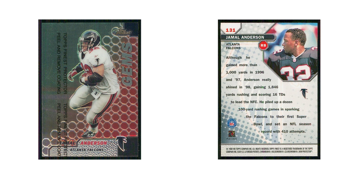 1999 Topps Finest w coating Jamal Anderson Falcons #131