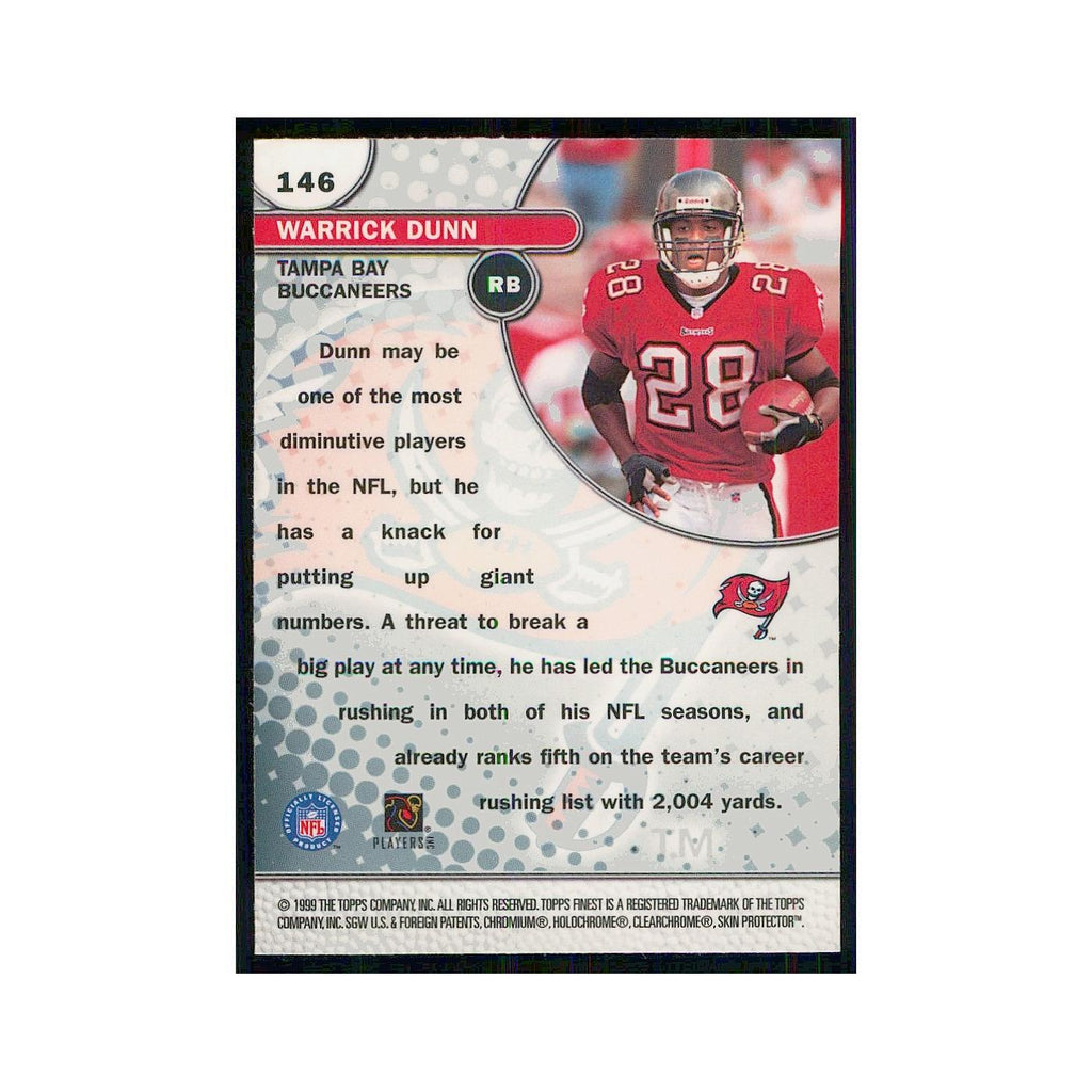 1999 Topps Finest w coating Warrick Dunn Buccaneers #146