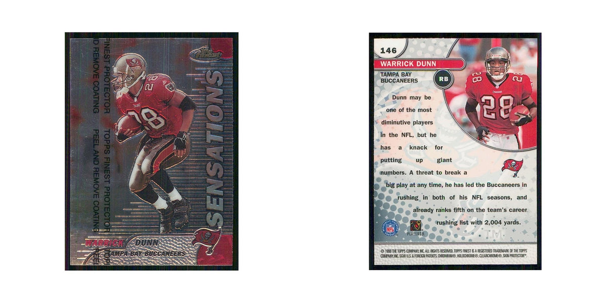 1999 Topps Finest w coating Warrick Dunn Buccaneers #146