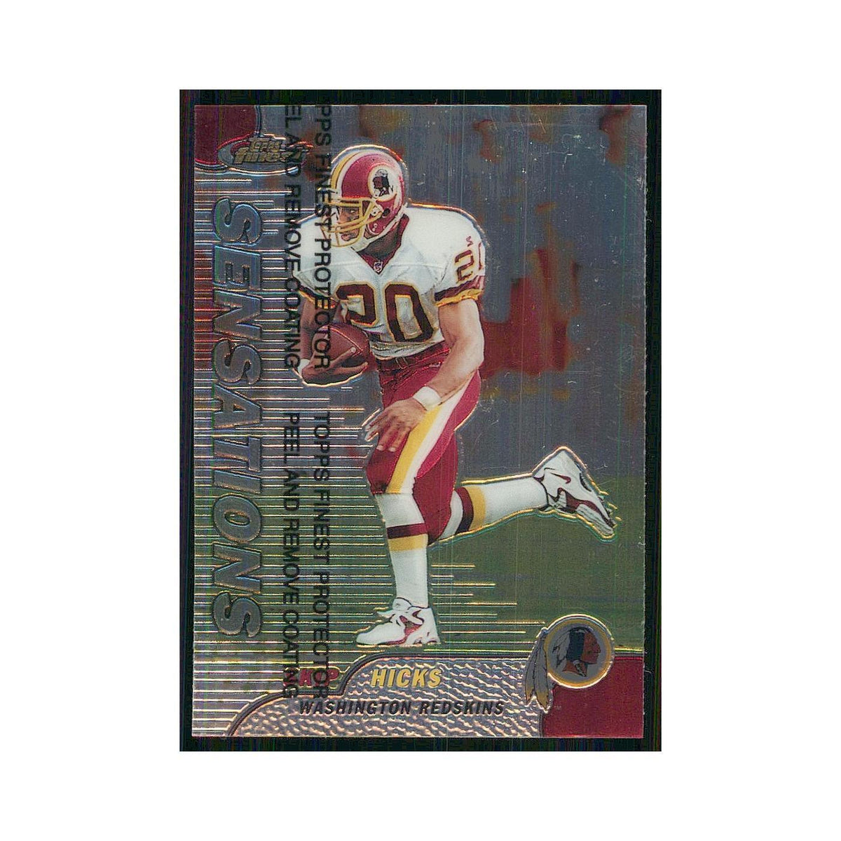 1999 Topps Finest w coating Skip Hicks Redskins #136