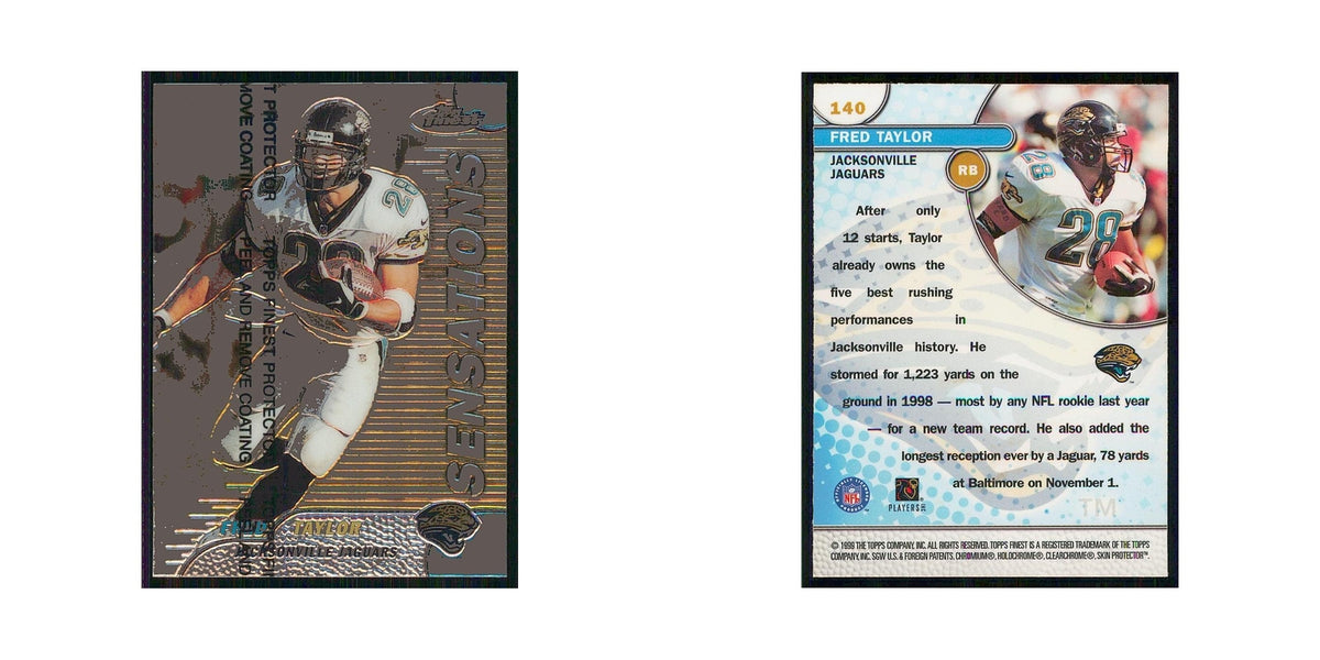 1999 Topps Finest w coating Fred Taylor Jaguars #140