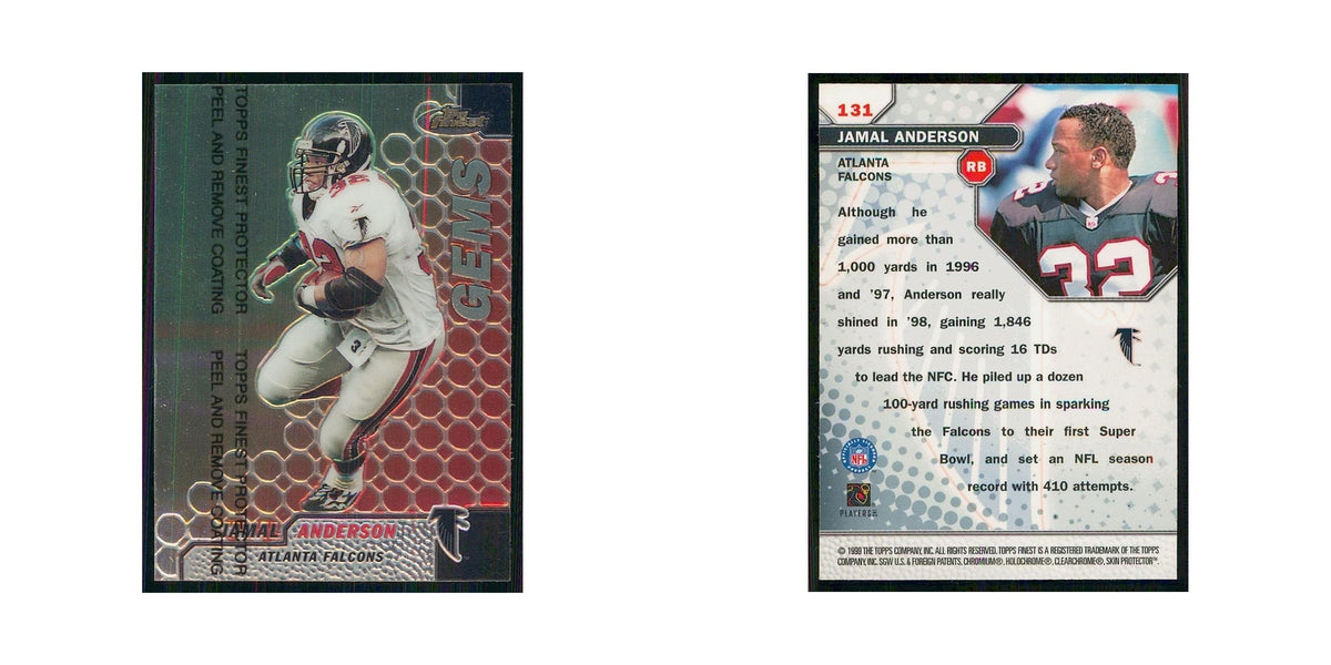 1999 Topps Finest w coating Jamal Anderson Falcons #131