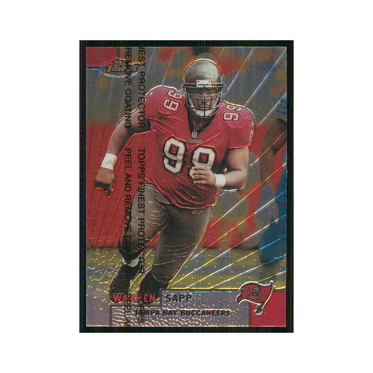 1999 Topps Finest w Coating Warren Sapp Buccaneers #81