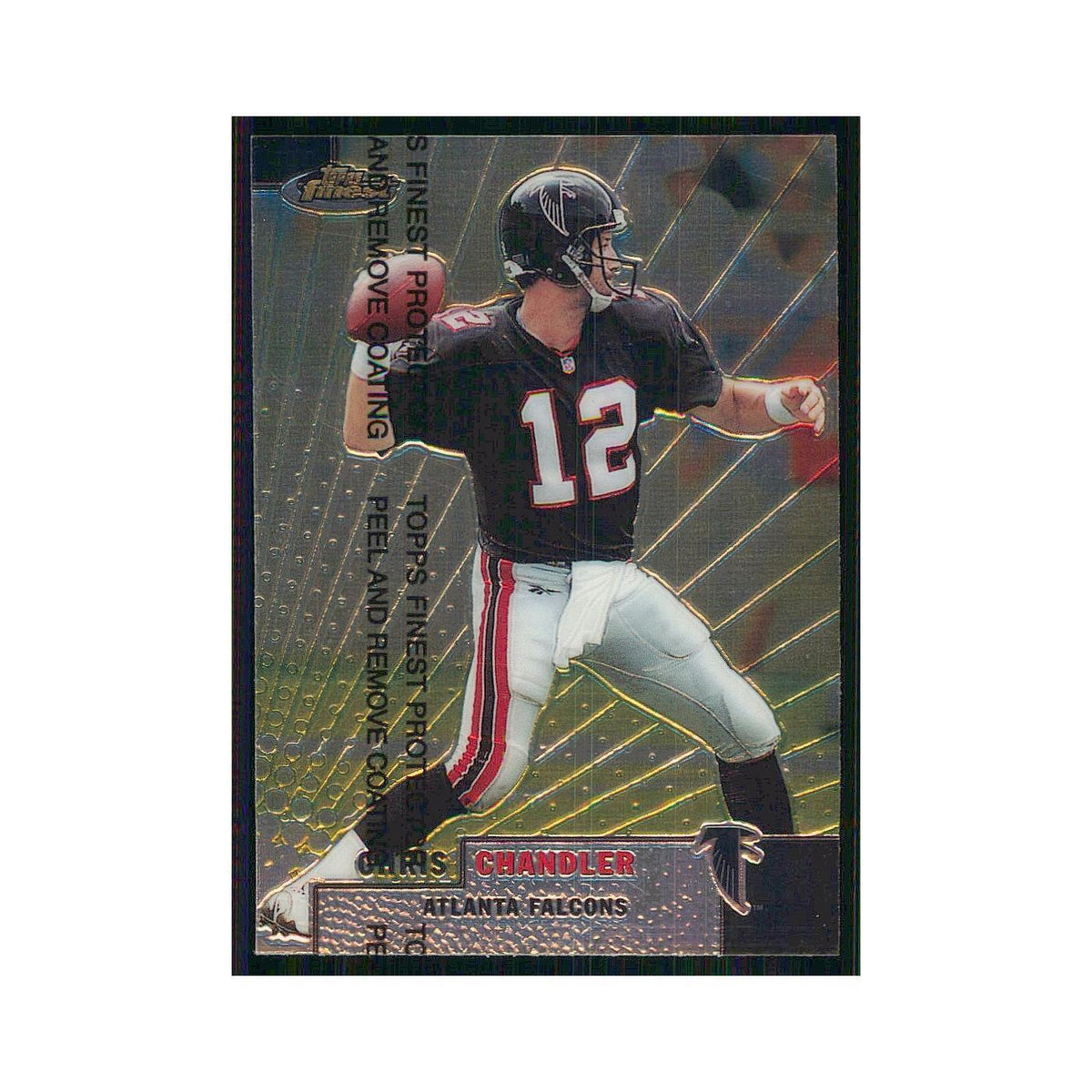 1999 Topps Finest w Coating Chris Chandler Falcons #19