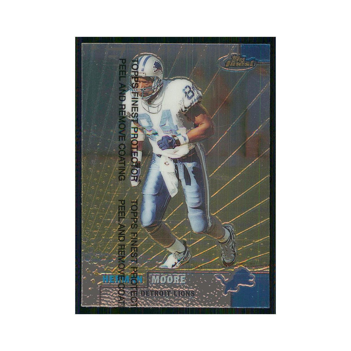 1999 Topps Finest w Coating Herman Moore Lions #37