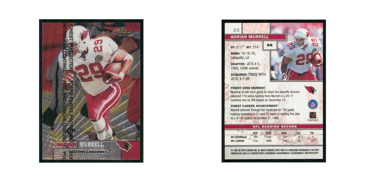 1999 Topps Finest w Coating Adrian Murrell Cardinals #26