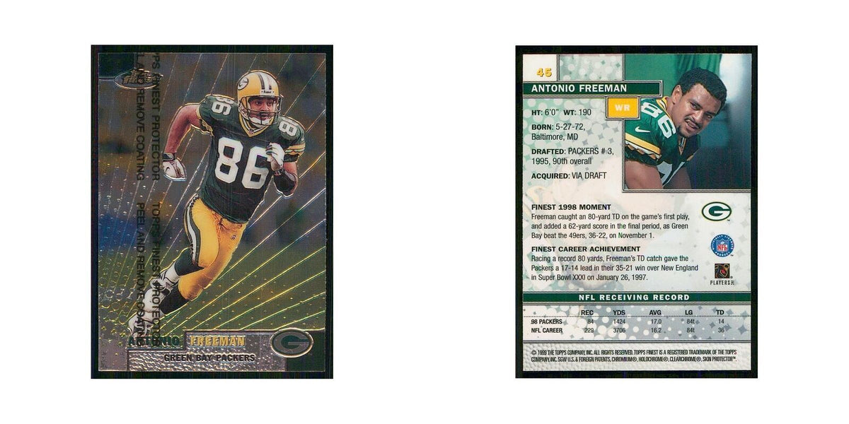 1999 Topps Finest w Coating Antonio Freeman Packers #45