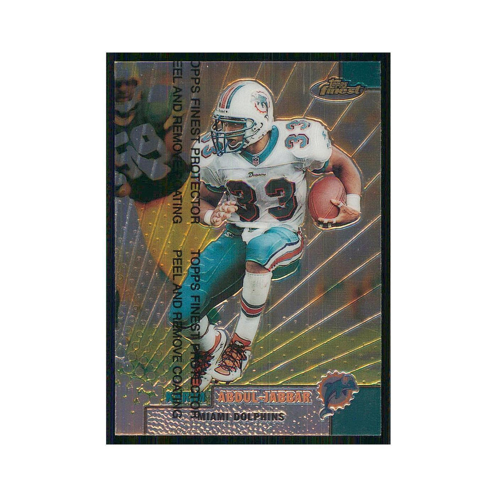 1999 Topps Finest w Coating Karim Abdul-Jabbar Dolphins #93