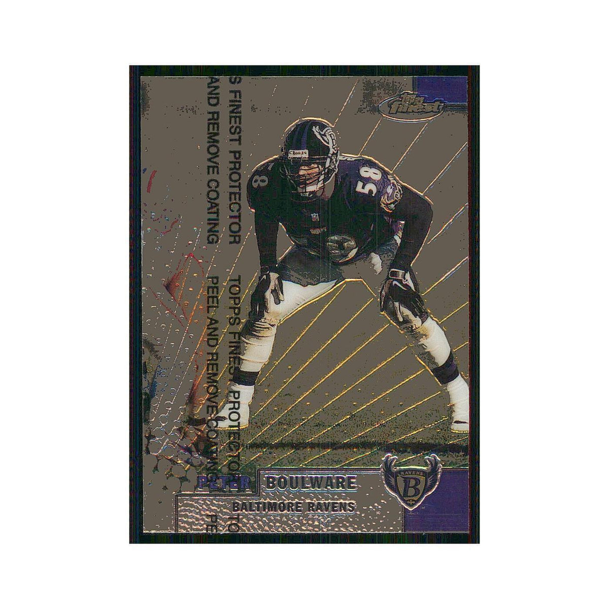 1999 Topps Finest w Coating Peter Boulware Ravens #78