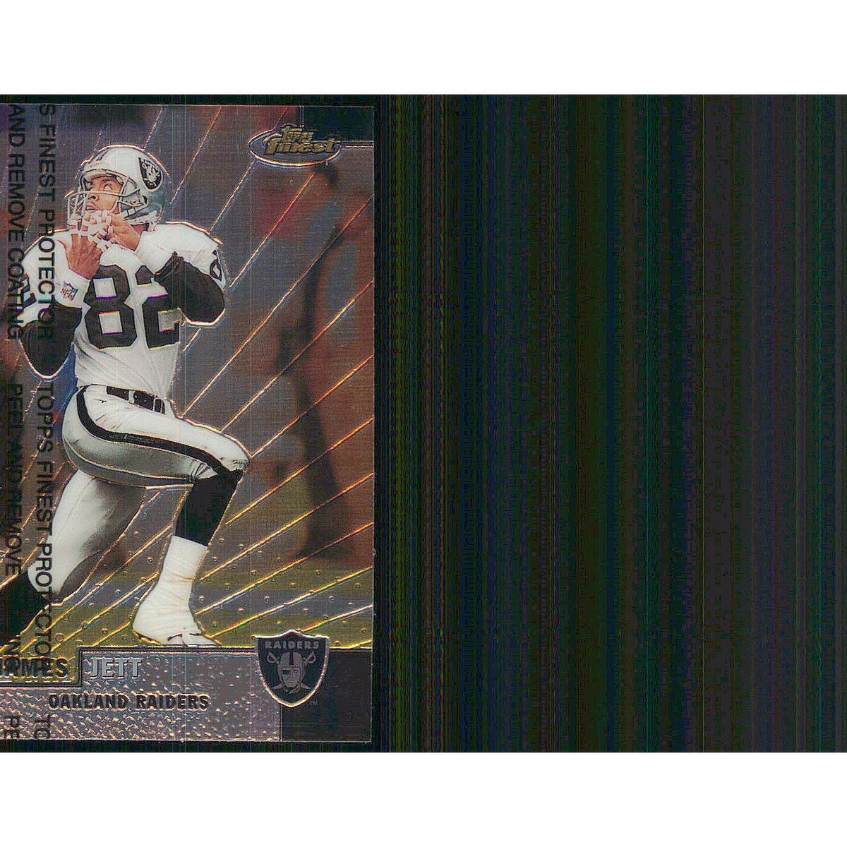 1999 Topps Finest w Coating James Jett Raiders #92
