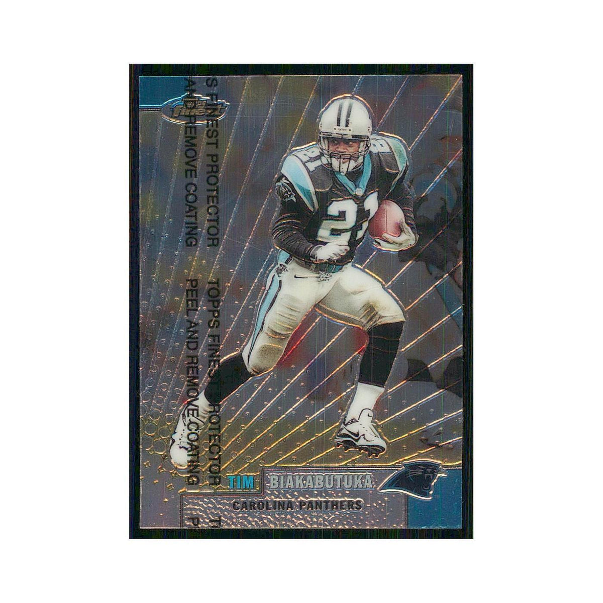 1999 Topps Finest w Coating Tim Biakabutuka Panthers #42