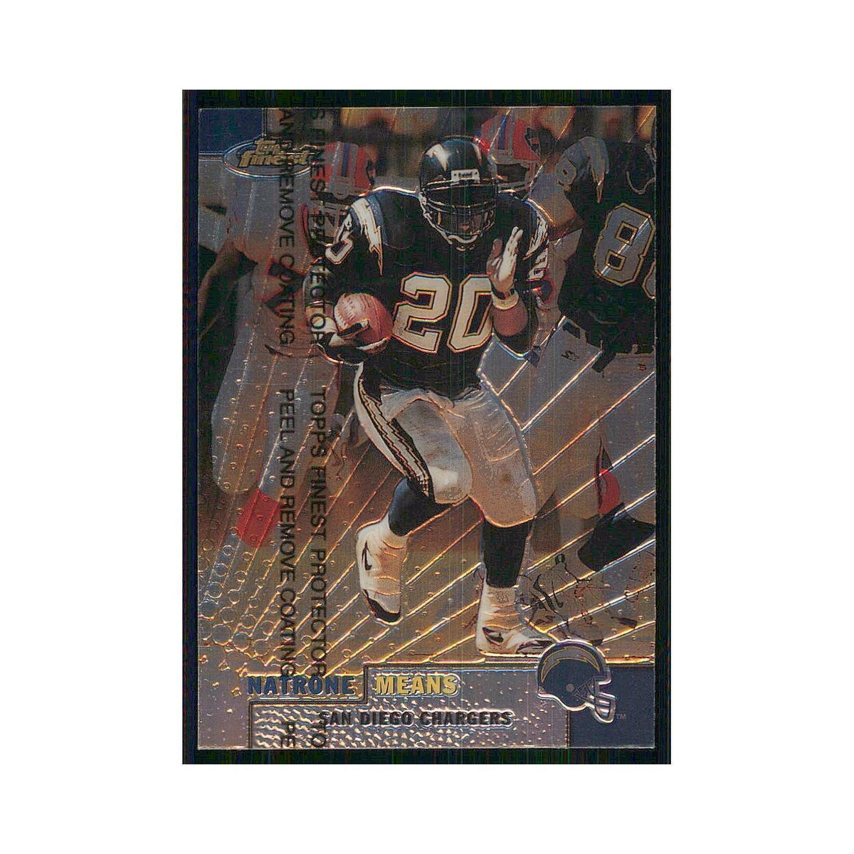 1999 Topps Finest w Coating Natrone Means San Diego Chargers #58