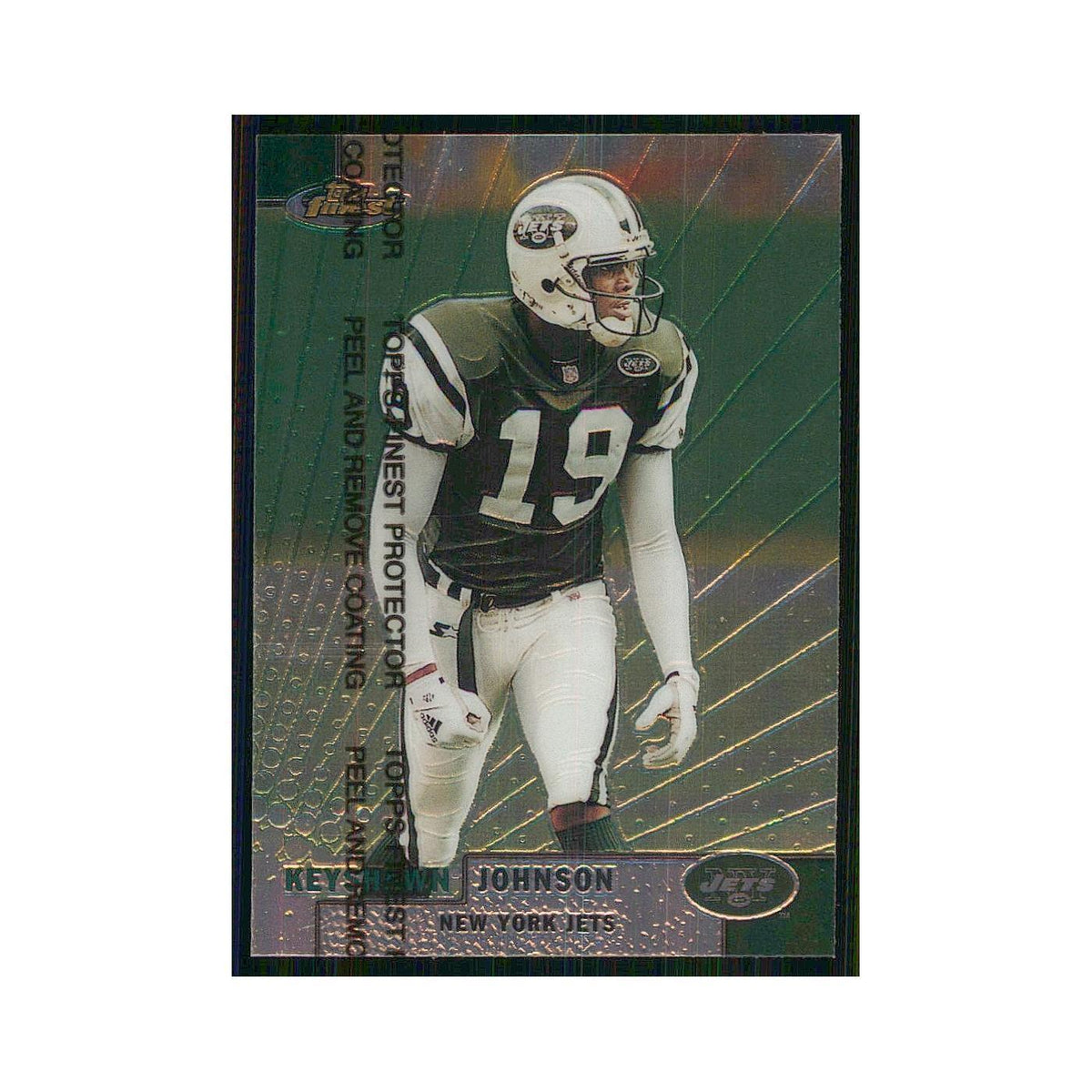 1999 Topps Finest w Coating Keyshawn Johnson Jets #68