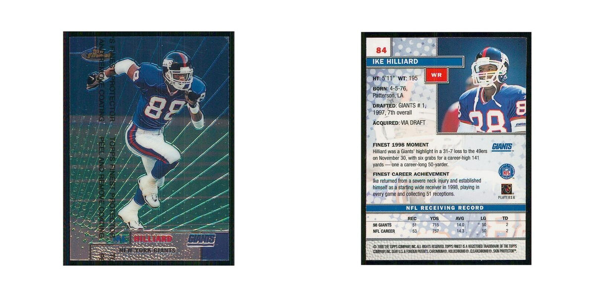 1999 Topps Finest w Coating Ike Hilliard Giants #84
