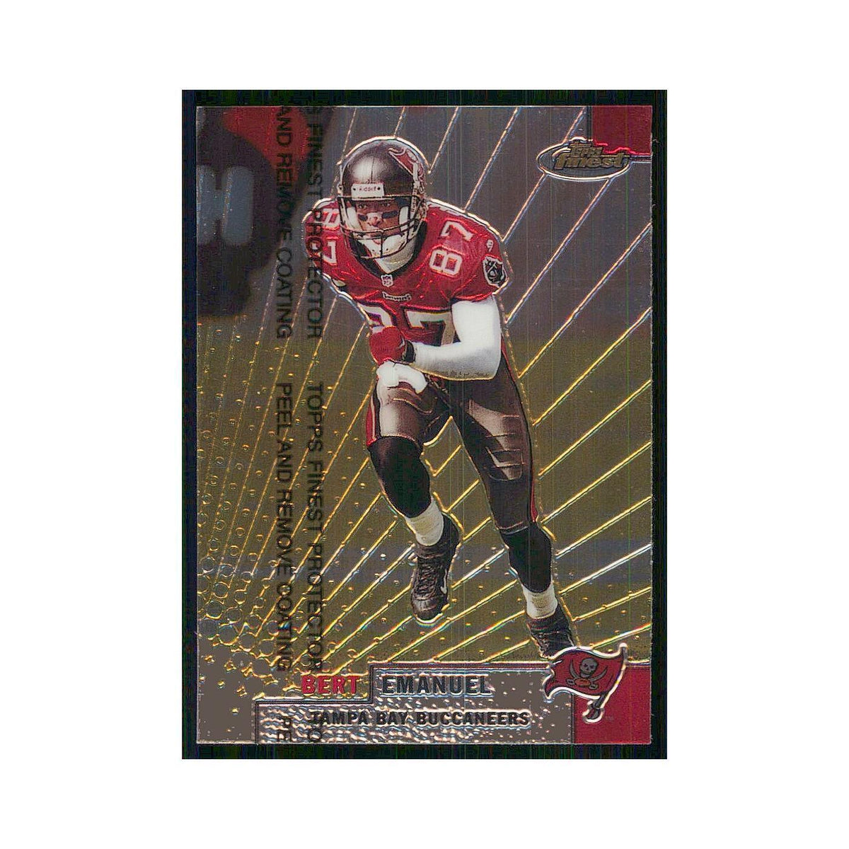 1999 Topps Finest w Coating Bert Emanuel Buccaneers #38
