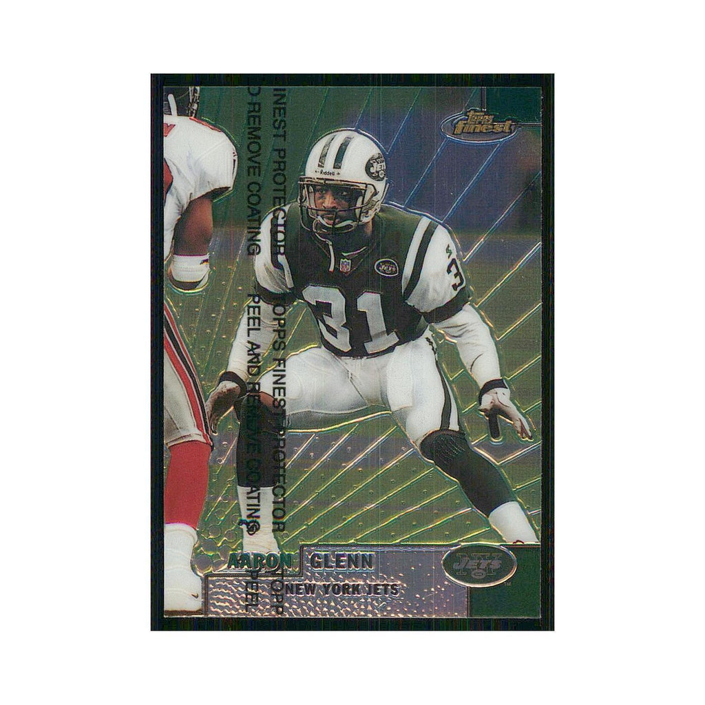 1999 Topps Finest w Coating Aaron Glenn Jets #101