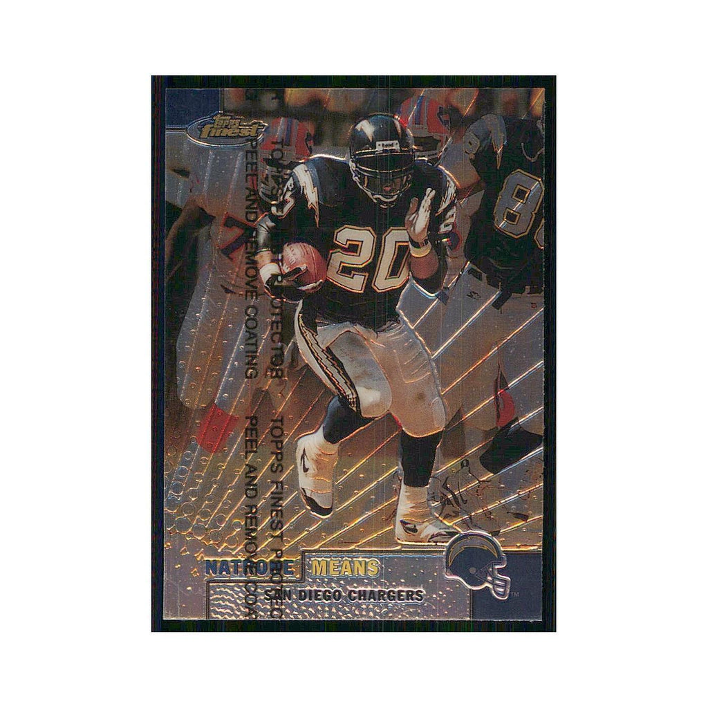 1999 Topps Finest w Coating Natrone Means San Diego Chargers #58