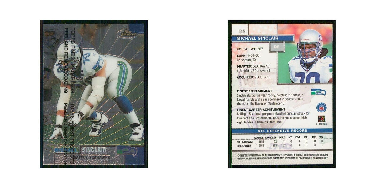 1999 Topps Finest w Coating Michael Sinclair Seahawks #82
