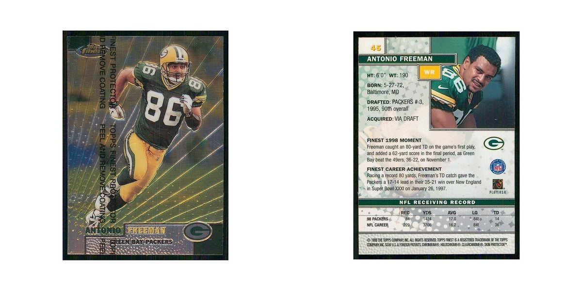 1999 Topps Finest w Coating Antonio Freeman Packers #45