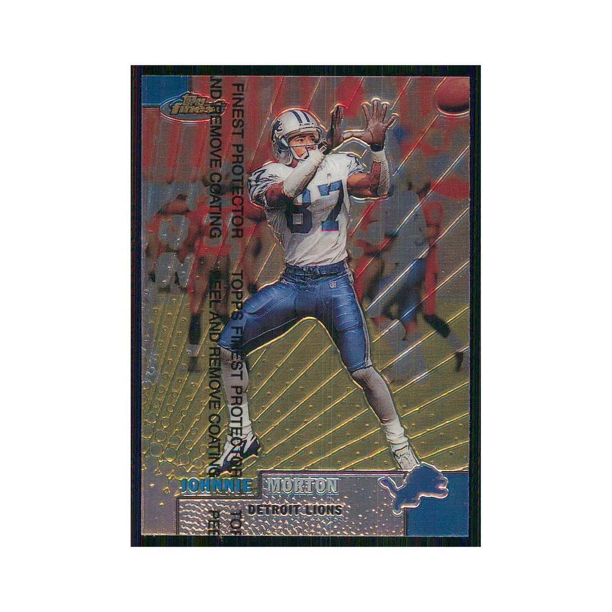 1999 Topps Finest w Coating Johnnie Morton Lions #87