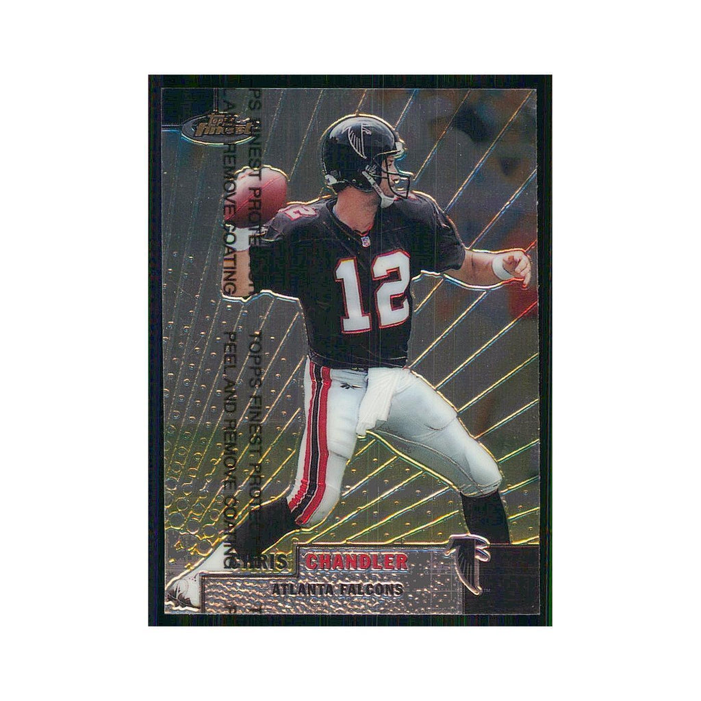 1999 Topps Finest w Coating Chris Chandler Falcons #19