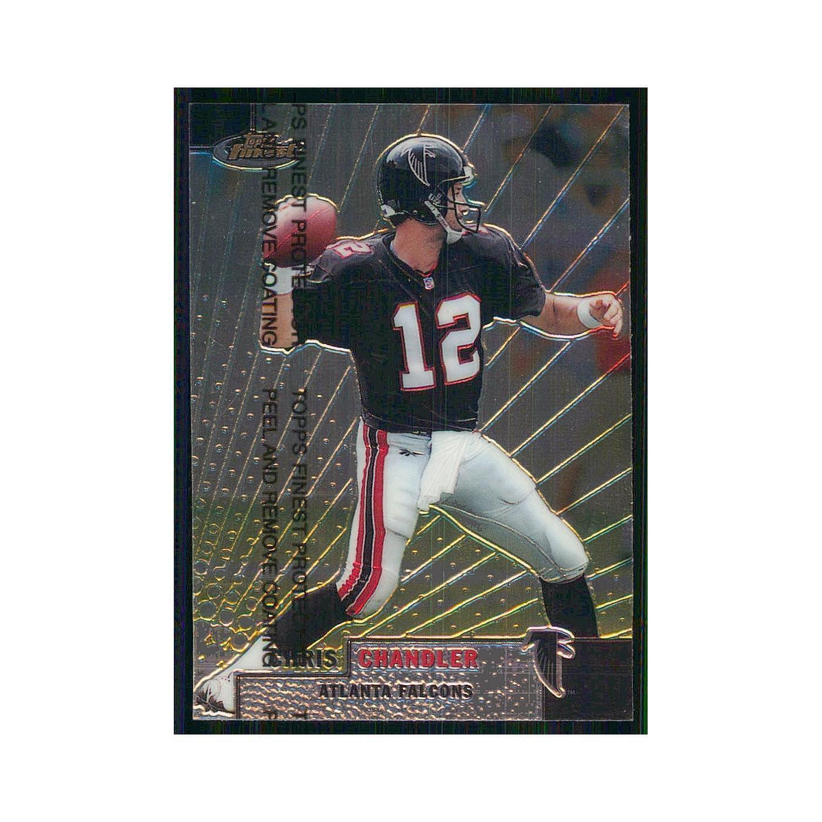 1999 Topps Finest w Coating Chris Chandler Falcons #19