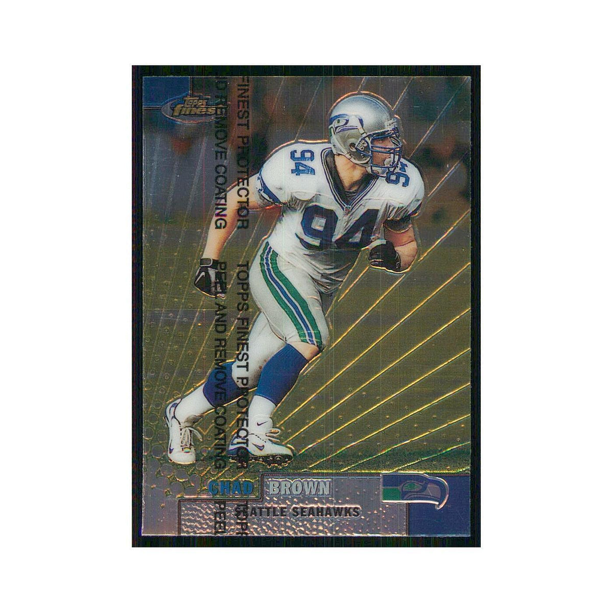 1999 Topps Finest w Coating Chad Brown Seahawks #98