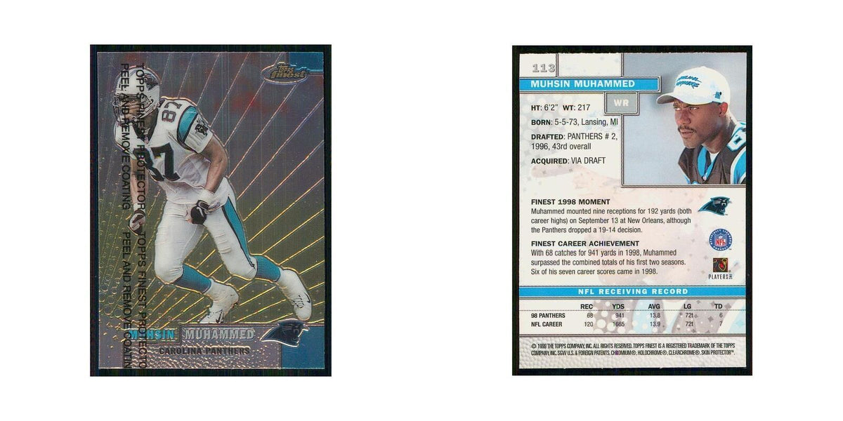 1999 Topps Finest w Coating Muhsin Muhammad Panthers #113