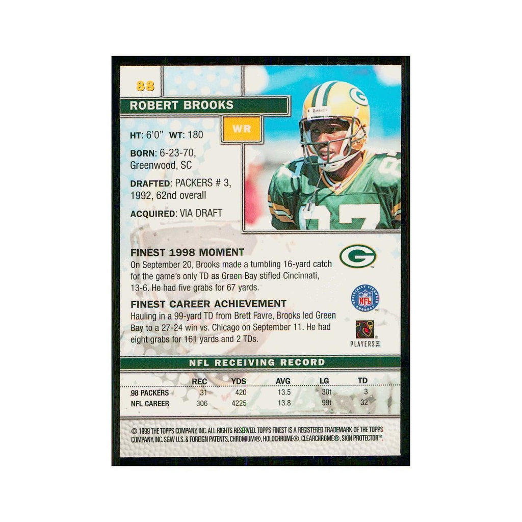 1999 Topps Finest w Coating Robert Brooks Packers #88