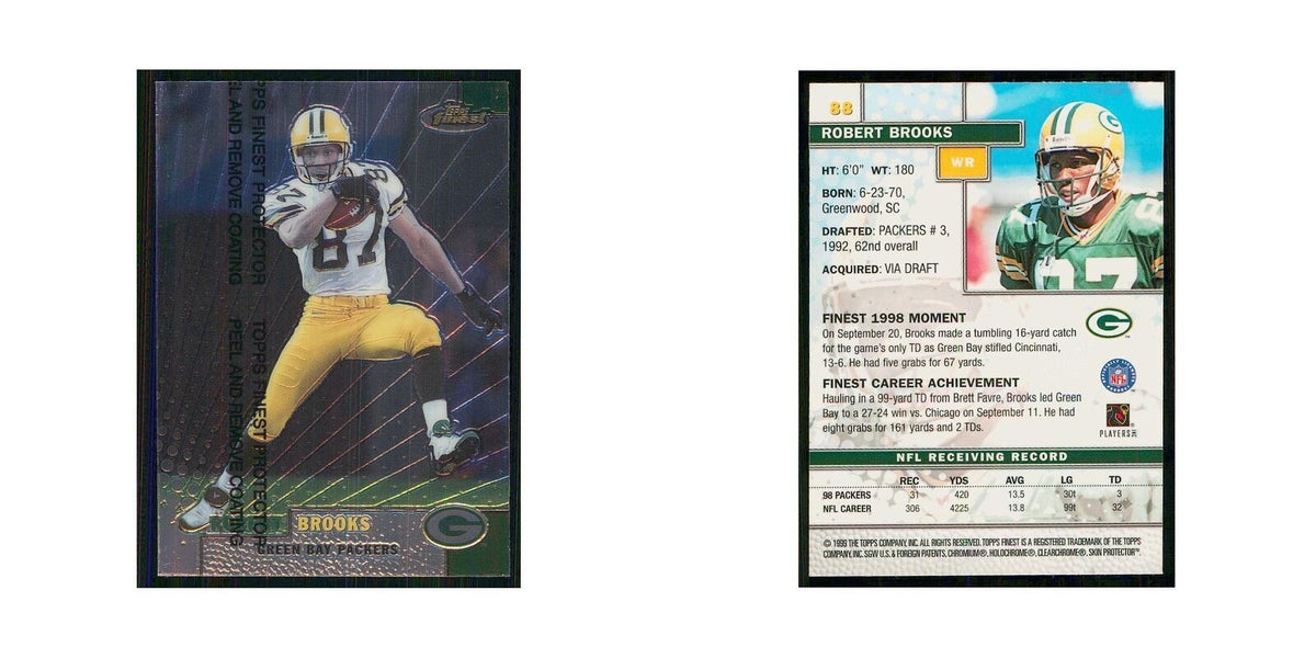 1999 Topps Finest w Coating Robert Brooks Packers #88