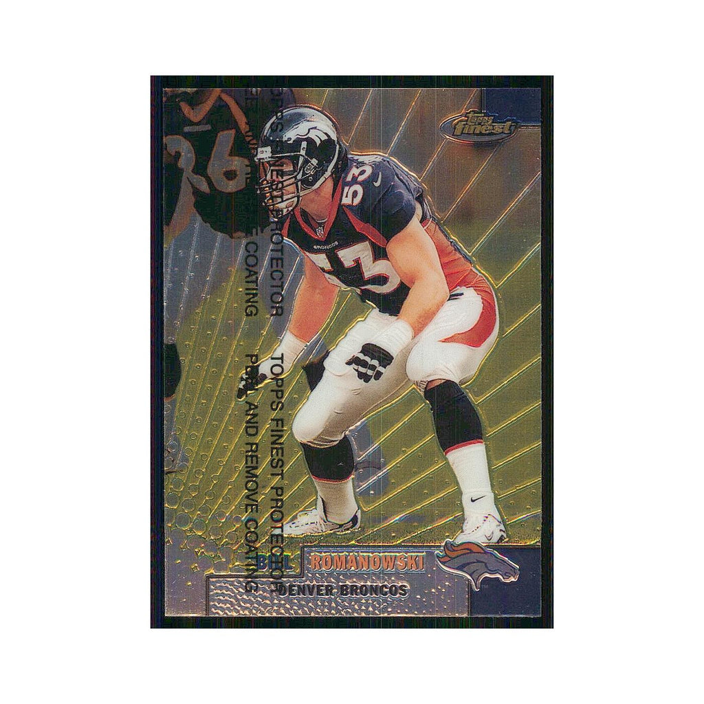 1999 Topps Finest w Coating Bill Romanowski Broncos #115