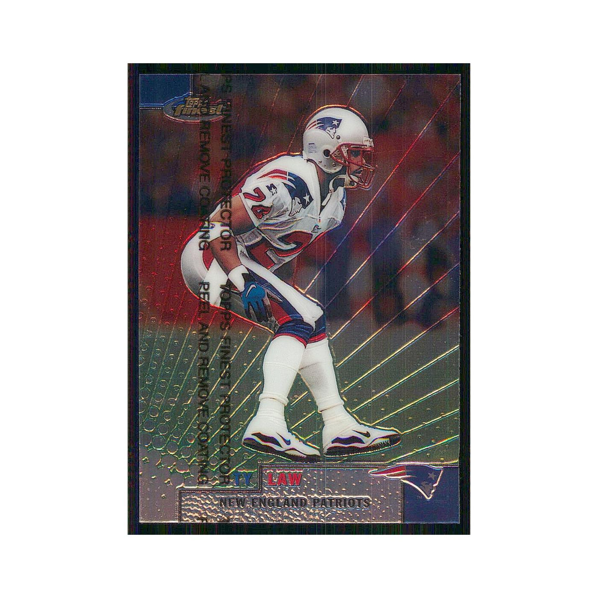 1999 Topps Finest w Coating Ty Law Patriots #104